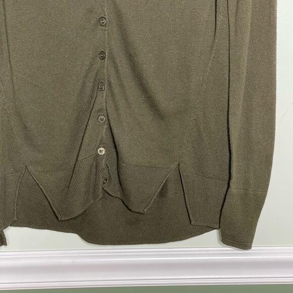 Philosophy Cardigan Sweater Button Up Knit V-Neck Long Sleeve Green S Lagenlook - Picture 6 of 12
